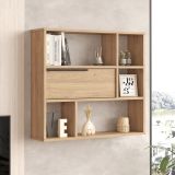 Mensola Marrone Rovere 5 Ripiani Sfumatura Colore Struttura Rovere 90x22x81h cm, - Roiate