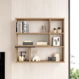 Mensola Marrone Rovere 5 Ripiani Sfumatura Colore Struttura Rovere 90x22x81h cm, - Roiate