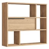 Mensola Marrone Rovere 5 Ripiani Sfumatura Colore Struttura Rovere 90x22x81h cm, - Roiate