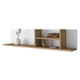 Mensola Marrone Rovere Bianco 4 Ripiani Colore Struttura Bianco 120x20x25h cm, Sfumatura Colore Struttura Rovere - Nureci
