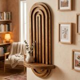 Mensola Marrone Rovere Chiaro un Ripiano Sfumatura Colore Struttura Rovere Chiaro 20x9x40h cm, - Pernumia