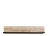 Mensola Marrone Rovere Grigio Nero un Ripiano 137.5x19.5x24h cm, Portata Ripiani 5 - Caines