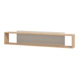 Mensola Marrone Rovere Grigio Tortora 2 Ripiani 150.5x19.5x31.5h cm, Portata Ripiani 5 - Valdieri