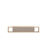 Mensola Marrone Rovere Grigio Tortora 2 Ripiani 150.5x19.5x31.5h cm, Portata Ripiani 5 - Valdieri