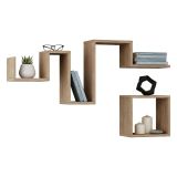 Mensola muro 2 pezzi 20x116cm quercia - Donna