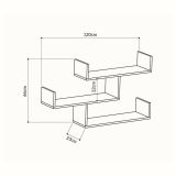 Mensola muro 22x122cm antracite - Amang
