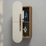 Mensola muro 22x35cm noce e crema - Nesat