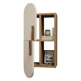Mensola muro 22x35cm noce e crema - Nesat