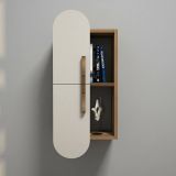 Mensola muro 22x35cm noce e crema - Nesat