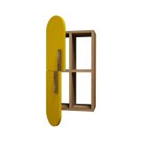 Mensola muro 22x35cm noce e gialla - Nesat