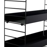 Mensola Nero 3 Ripiani 98x21x100h cm - Scurelle