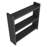 Mensola Nero Antracite 2 Ripiani Sfumatura Colore Struttura Antracite 44x10x40h cm - Rizza