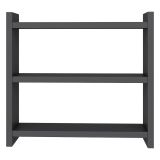 Mensola Nero Antracite 2 Ripiani Sfumatura Colore Struttura Antracite 44x10x40h cm - Rizza