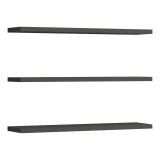 Mensola Nero Antracite 3 Ripiani set da 3 60x15x2h cm, Sfumatura Colore Struttura Antracite - Meina