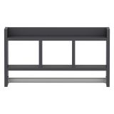 Mensola Nero Antracite 4 Ripiani Sfumatura Colore Struttura Antracite 64x15x35h cm - Cortale