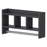 Mensola Nero Antracite 4 Ripiani Sfumatura Colore Struttura Antracite 64x15x35h cm - Cortale