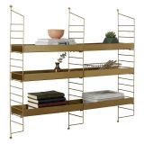Mensola oro 3 Ripiani 98x21x100h cm, - Scurelle