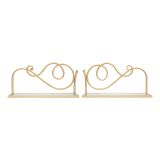 Mensola oro Trasparente 2 Ripiani Materiale Struttura in Vetro 42x18x21h cm, Colore Struttura Trasparente - Telavi