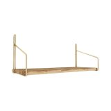 Mensola parete 16x45cm oro e marrone - Sepat