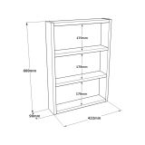 Mensola parete 9x43cm antracite - Krosa