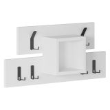 Mensola porta abiti 68x32h cm 6 posti bianco - Jimena