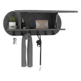 Mensola porta abiti 84x28h cm 6 posti grigio - Terry