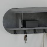 Mensola porta abiti 84x28h cm 6 posti grigio - Terry