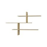 Mensola Urania, Scaffale, Ripiano a muro, Scaffalatura multiuso, 123x22h81 cm, Quercia