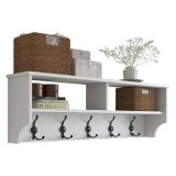 Mobile appendiabiti 120x37h cm 5 posti bianco - Egay