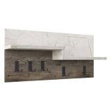 Mobile appendiabiti 65x31h cm 5 posti marrone e marmo - Kilo