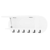 Mobile appendiabiti 84x28h cm 6 posti bianco - Terry