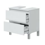 Mobile bagno 2 cassetti 60x40x63h cm bianco lucido - Avola