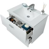 Mobile bagno 2 cassetti 70x45x50h cm bianco lucido - Tico
