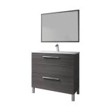 Mobile bagno 2 cassetti 80x80x45h cm grigio cenere - Abel