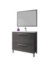 Mobile bagno 2 cassetti 80x80x45h cm grigio cenere - Abel