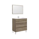 Mobile bagno 3 cassetti 80x86x45h cm quercia - Albachiara