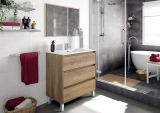 Mobile bagno 3 cassetti 80x86x45h cm quercia - Albachiara