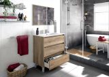 Mobile bagno 3 cassetti 80x86x45h cm quercia - Albachiara