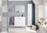 Mobile bagno classico con specchio 2 ante 80x80x45h cm bianco - Alakin