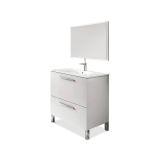 Mobile bagno resistente 2 cassetti 80x80x45h cm bianco lucido - Abel