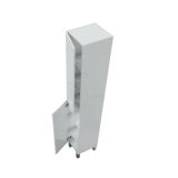 Mobile colonna 2 ante 30x182h cm bianco lucido - Noru