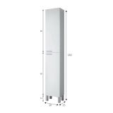 Mobile colonna bagno classico 2 ante 30x182h cm bianco lucido - Ark