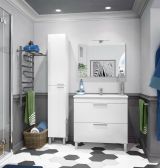 Mobile colonna bagno classico 2 ante 30x182h cm bianco lucido - Ark
