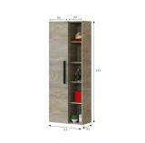 Mobile colonna bagno sospeso 51x135h cm rovere - Achisa
