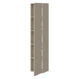 Mobile Colonna Beige 4 Ripiani Un'anta 35x32x168h cm, Supporta Fino a 3 kg per Ripiano - Chiari