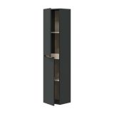 Mobile Colonna Nero Antracite Marrone Rovere Modulabile Cassetti 31x26x135h cm, 2 Ripiani - Arissa