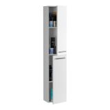 Mobile colonna sospesa 2 ante 30x150h cm bianco lucido - Notte