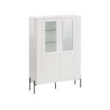 Mobile con vetrina 2 ante 110x39x160h cm bianco - Cimino