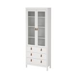 Mobile con vetrina 2 ante 78x32x199h cm bianco - Lazio