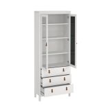 Mobile con vetrina 2 ante 78x32x199h cm bianco - Lazio
